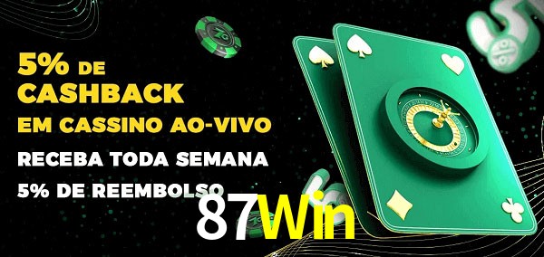 Promoções do cassino ao Vivo 87Win